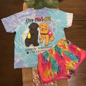 Girls Simply Southern Collections Shirt with Matching Shorts